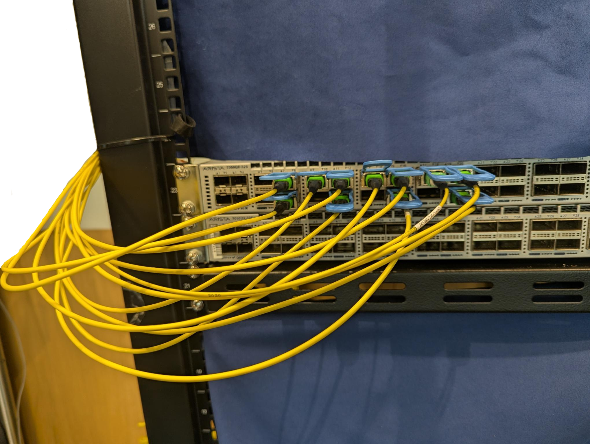 Dense cable environment behind a datacenter switch